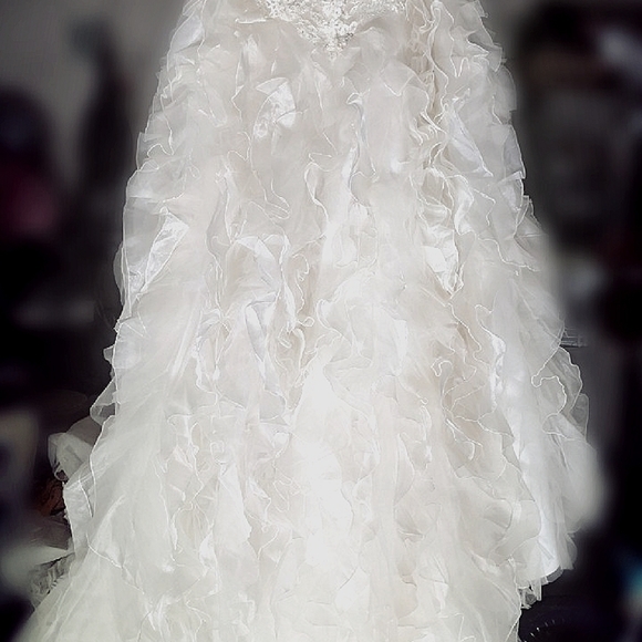 Ivory Wedding Dress- size 8 - Picture 4 of 8